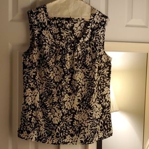 Talbot's leaf print blouse